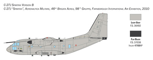 C-27J Spartan/G.222 Cargo Transport Aircraft 1/72 Italeri