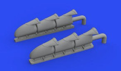 Spitfire Mk V Three-Stacks Exhausts Fishtail for EDU (Resin) 1/48 Eduard