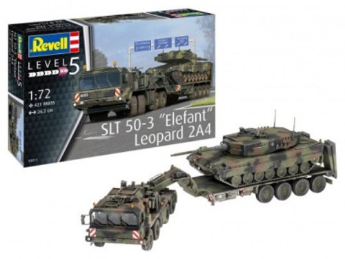 SLT 50-3 Elefant Tank Transporter & Leopard 2A4 Tank 1/72 Revell Germany