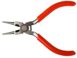 5" Spring Loaded Soft Grip Round Nose Pliers w/Side Cutter Excel Tools