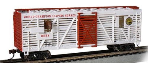 Ringling Bros. & Barnum & Bailey Animated Horse Car (White) HO Scale Bachmann Trains