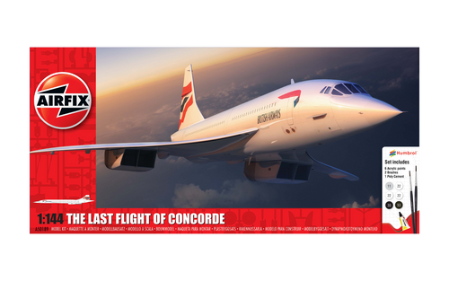 Concorde Airliner Gift Set w/paint & glue 1/144 Airfix