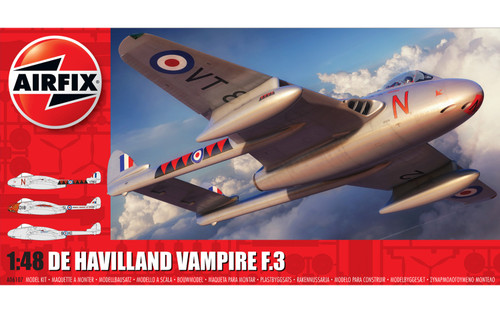 DeHavilland Vampire F3 Fighter Aircraft 1/48 Airfix