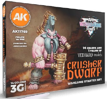 Wargame Series Crusher Dwarf Starter Acrylic Paint Set (14 Colors