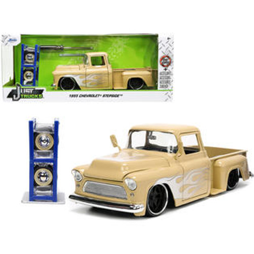Jada/’55 Chevyシボレー StepSideステップサイド 1/24 Jada 1/24 1955 Chevy StepSide PickUp (Orange) | eBay
