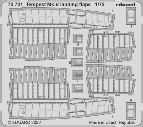 Tempest Mk V Landing Flaps for ARX 1/72 Eduard