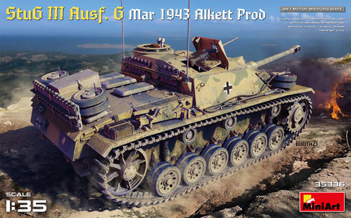 WWII StuG III Ausf G Mar 1943 Alkett Production Tank 1/35 MiniArt