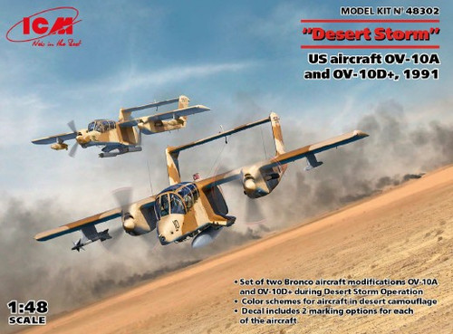 US OV10A & OV10D+ 1991 Desert Storm Aircraft (2 Kits) 1/48 ICM Models