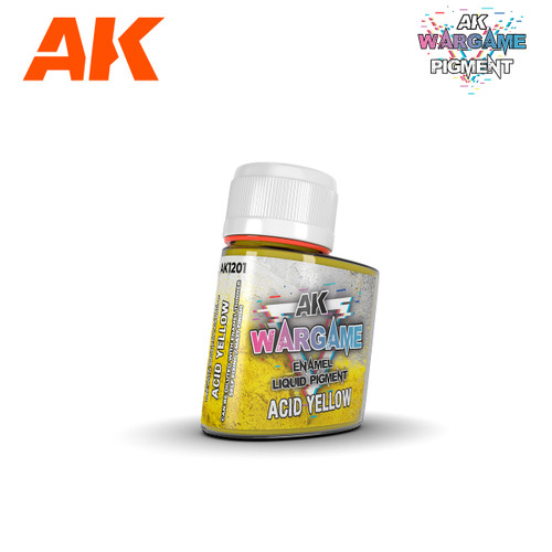 Wargame Liquid Pigment: Acid Yellow Enamel 35ml Bottle AK Interactive