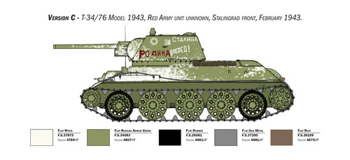 T-34/76 Model 1943 Early Version Premium Edition 1/35 Italeri