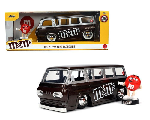 Mars 1965 Ford Econoline Van w/Red M&M's Figure 1/24 Jada