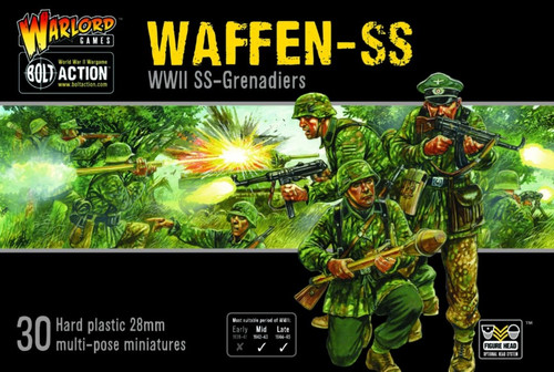 Bolt Action: WWII German Waffen-SS Grenadiers (30) (Plastic) 28mm Warlord Games