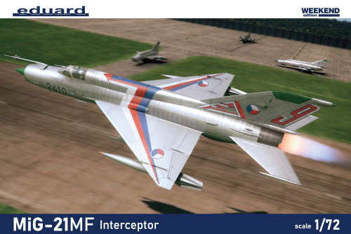 MiG-21MF Interceptor Soviet Cold War Jet Fighter (Wkd Edition Plastic Kit) 1/72 Eduard