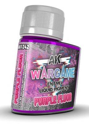 Wargame Liquid Pigment: Purple Fluorescent Enamel 35ml Bottle AK Interactive