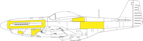 P-51D Surface Panels for EDU 1/48 Eduard Masks