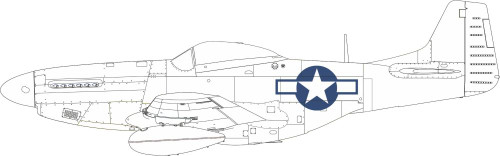 P-51D National Insignia for EDU 1/48 Eduard Masks
