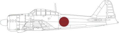 A6M2 Model 21 National Insignia for EDU 1/48 Eduard Masks