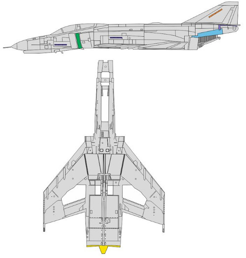 F-4E Surface Panels for MGK 1/48 Eduard Masks