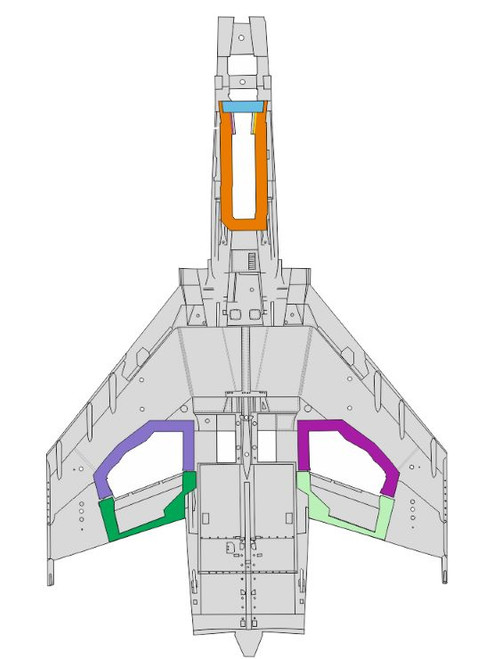 F-4E Wheel Bays for MGK 1/48 Eduard Masks