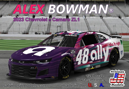 Alex Bowman 2023 NASCAR Chevrolet Camaro ZL1 Race Car (Ally Primary) 1/24 Salvinos JR