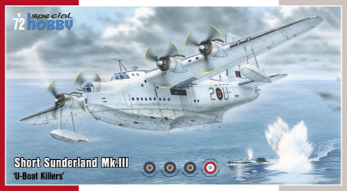 Short Sunderland Mk III U-Boat Killers Flying Boat Aircraft 1/72 Special Hobby