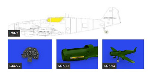 Bf 109K-4 LooKplus for EDU (Mask, Photo-Etch & Resin) 1/48 Eduard