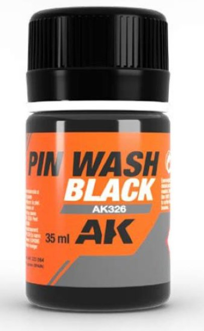 Black Pin Wash Enamel 35ml Bottle AK Interactive