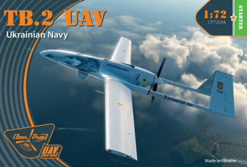 Bayraktar TB2 Unmanned Aerial Vehicle Ukrainian Navy (Starter) 1/72 Clear Prop Models