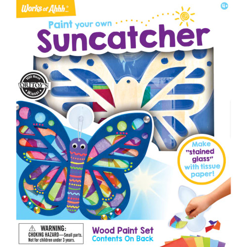 Paint Your Own: Suncatcher Wood Kit w/Paint & Brush Masterpieces Puzzles