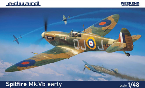 WWII Spitfire Mk Vb Early British Fighter (Wkd Edition Plastic Kit) 1/48 Eduard