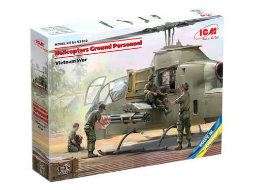 US Army Helicopter Ground Personnel Vietnam War (4)  1/35 ICM Models