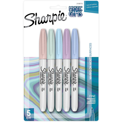 Fine Mystic Gems Assorted Soft Pastel Colors Sharpie Markers (5/cd) Sharpie Markers