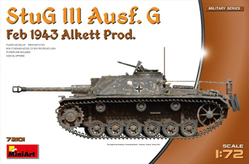 StuG III Ausf G Feb 1943 Alkett Production Tank 1/72 MiniArt
