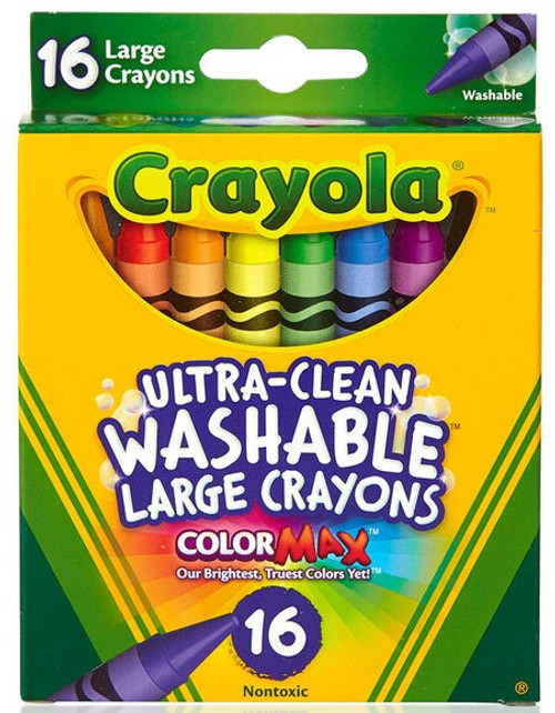 Ultra-Clean Washable Large Color Max Crayons (16) Crayola