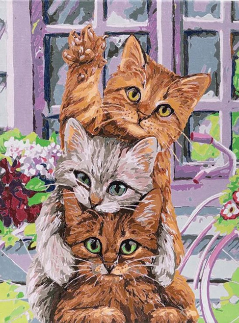 Hello Kittens Paint by Number (12"x16") Cobble Hill Puzzles