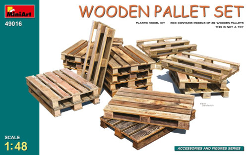 Wooden Type Pallets (20) 1/48 MiniArt