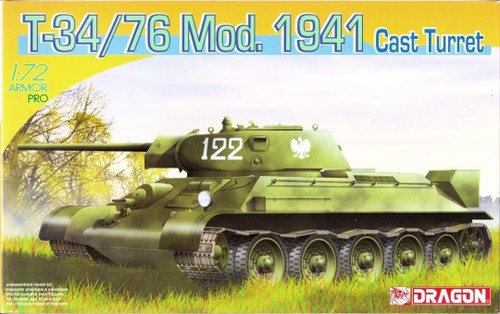 T34/76 Mod 1941 Tank w/Cast Turret 1/72 Dragon