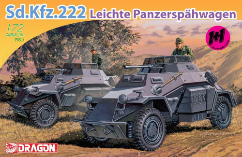 SdKfz 222 Leichte Panzerspahwagen (2 Kits) 1/72 Dragon