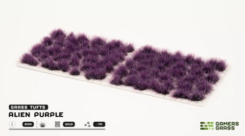 6mm Alien Purple Tufts (70) (Self Adhesive) Gamers Grass