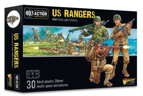 Bolt Action: WWII US Rangers Elite Light Infantry (30) (Plastic) 28mm Warlord Games