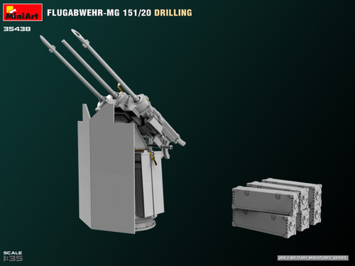 WWII German Flugabwehr-MG 151/20 Drilling Gun Mount 1/35 MiniArt