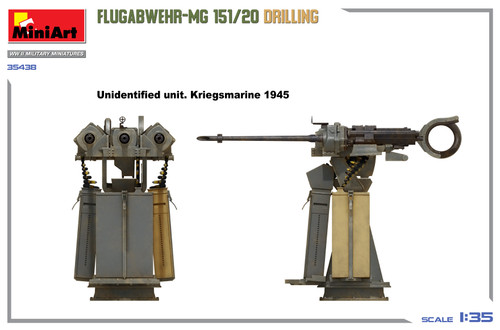 WWII German Flugabwehr-MG 151/20 Drilling Gun Mount 1/35 MiniArt