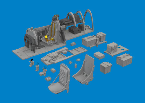 P-51B Malcolm Hood Canopy-Type Cockpit for EDU (Photo-Etch & Resin) 1/48 Eduard