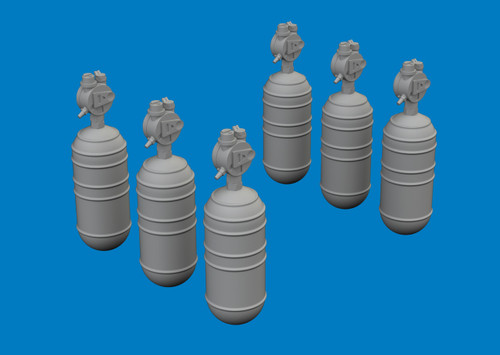 WWII USAAF Oxygen Cylinder A6 (Resin) 1/72 Eduard