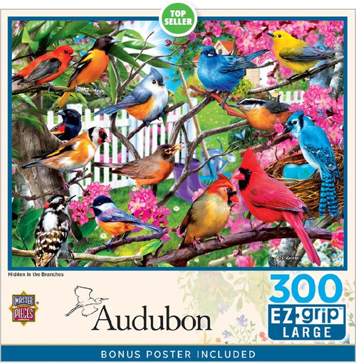 Audubon: Hidden in the Branches (Birds) Puzzle (1000pc) Masterpieces Puzzles