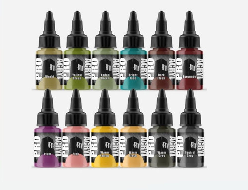 SET#4 Expansion Acrylic Paint Set (12 Colors) 22ml Bottles Monument Hobbies