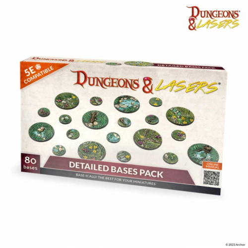 Dungeons & Lasers: Detailed Bases Pack (80) 28-32mm Archon Studio