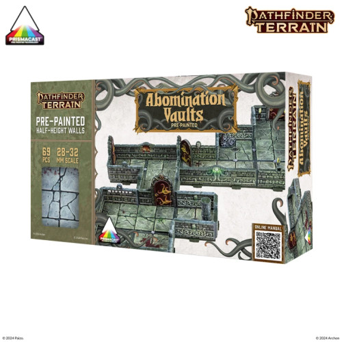 Dungeons & Lasers: Abomination Vaults Pre-Painted Walls & Terrain (69pcs) 28-32mm Archon Studio