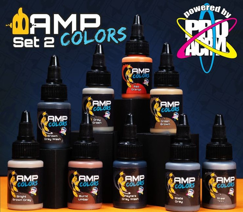 Pro Acryl AMP Colors: SET#2 Cosmic Acrylic Paint Set (9 Colors) 22ml Bottle Monument Hobbies