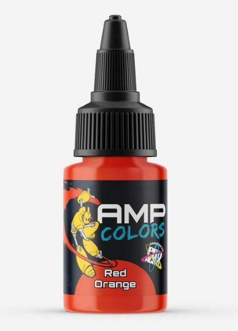 Pro Acryl AMP Colors: Red Orange Acrylic Paint 22ml Bottle Monument Hobbies